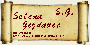 Selena Gizdavić vizit kartica
